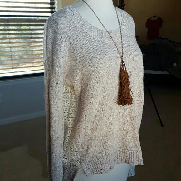 [Maison Jules]  NWT crochet and knit sweater - Picture 1 of 4