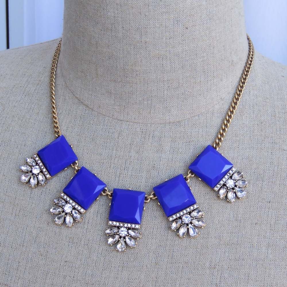 (Sold) J. Crew Blue Fashion Necklace