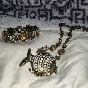 Betsey Johnson necklace and bracelet