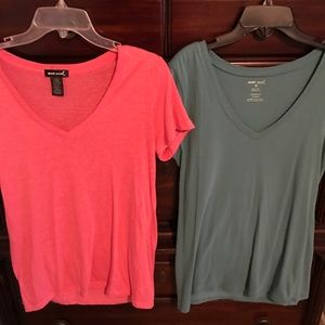 TWO Wet Seal graphic tee's