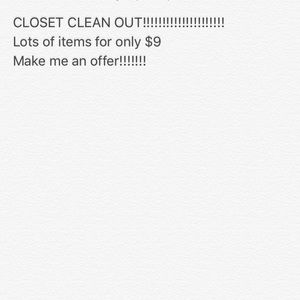 Looking to clean my closet out!
