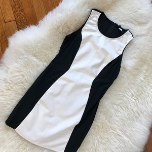 Black and white short dress