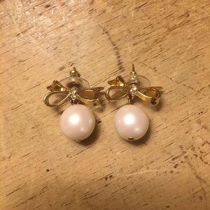Kate Spade love notes pearl drop earrings