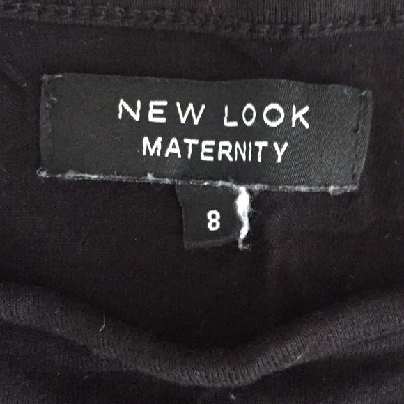 Simple black maxi maternity dress, long and drapey - Picture 2 of 2