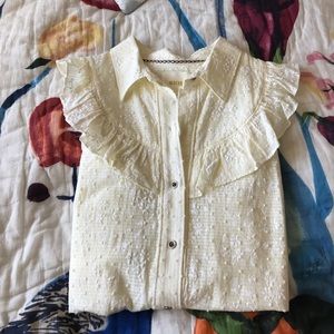 Embroidered anthropologie blouse