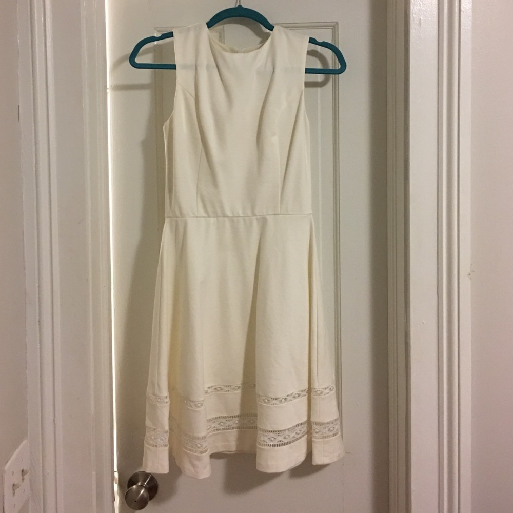 Aqua White Lace Detail Dress NWT