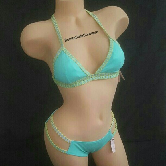 Victoria's Secret SMALL MEDIUM CROCHET BIKINI SET