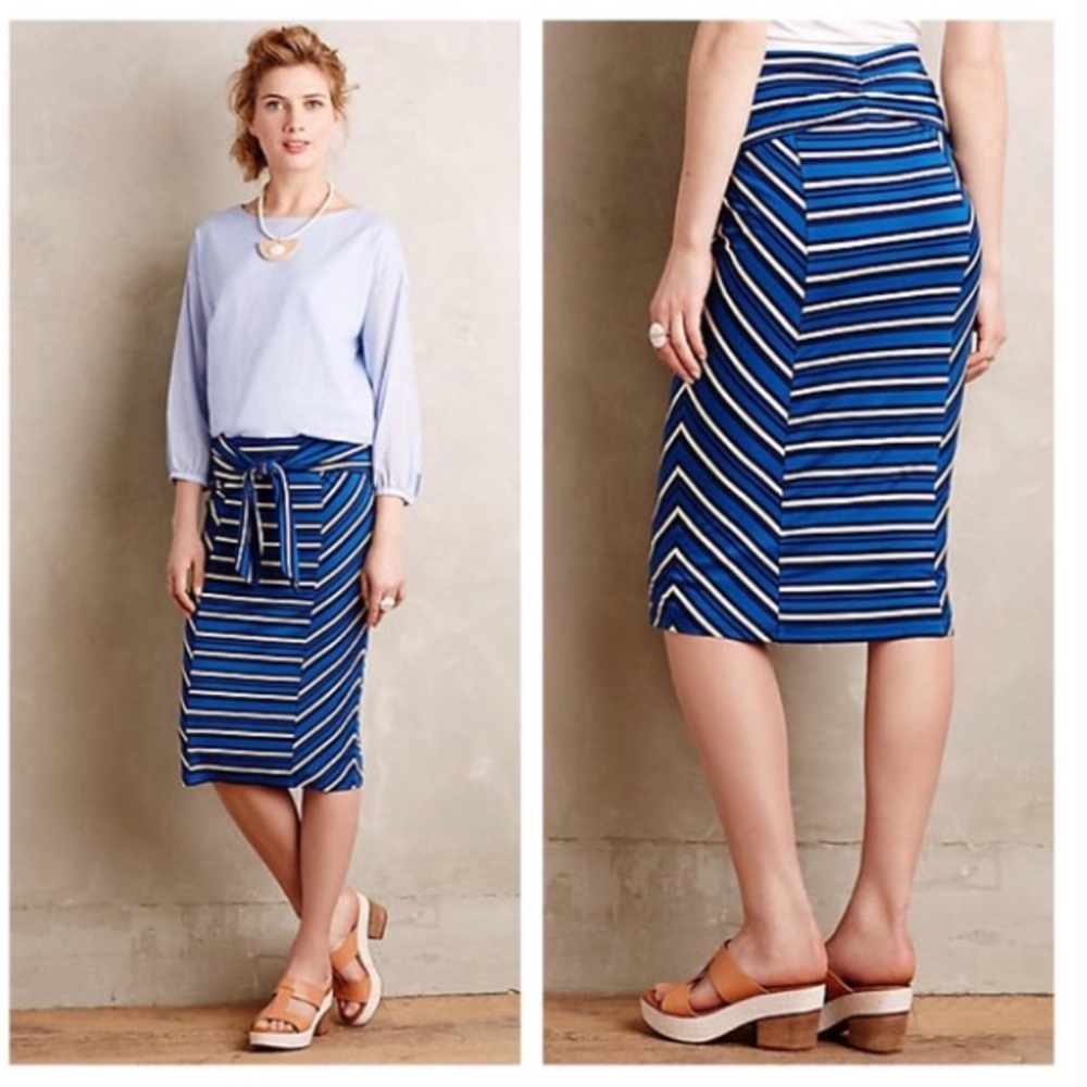 Anthropologie Lilka Front-Tie Pencil Skirt