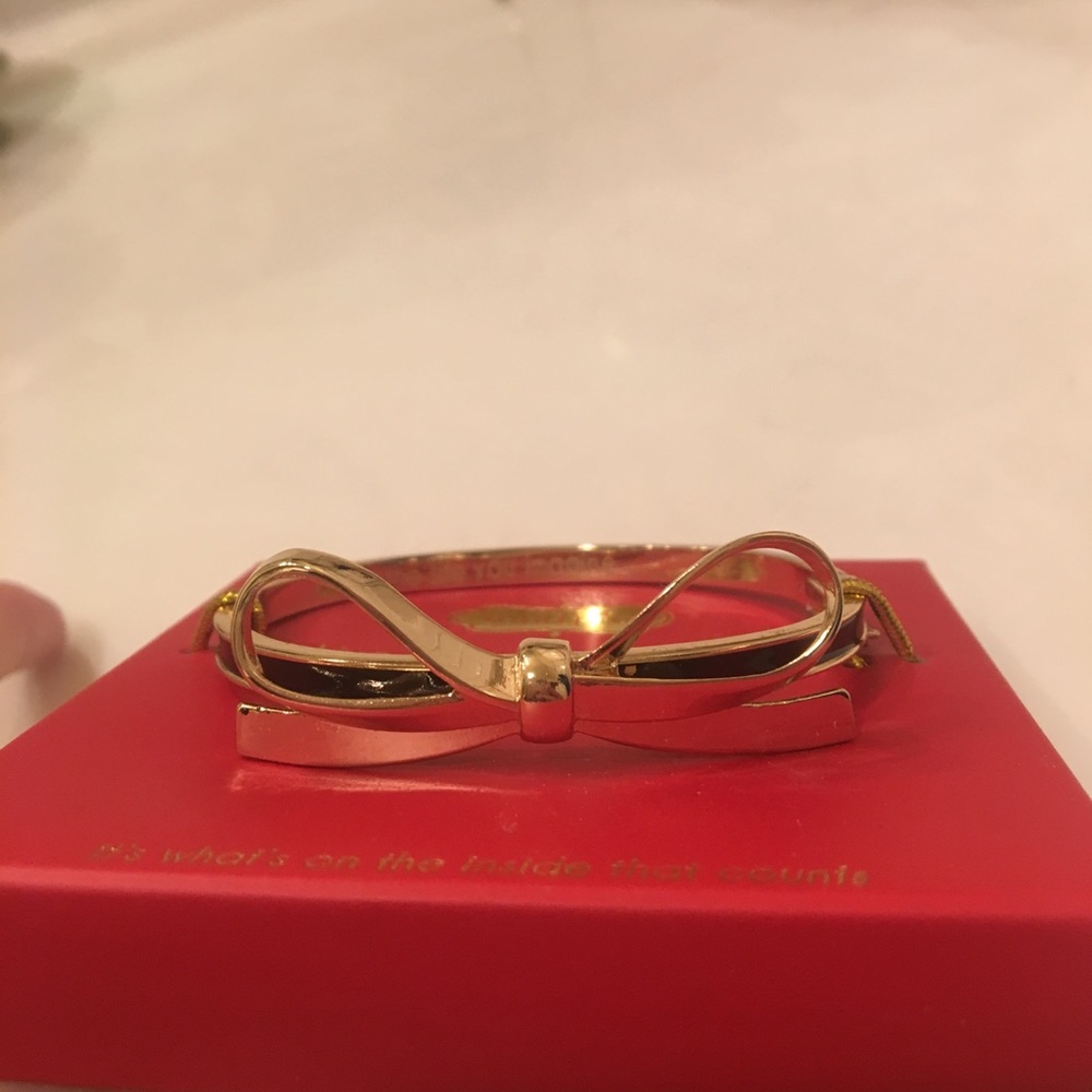 Mudpie Gold Hidden Message Bow Bangle
