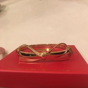Mudpie Gold Hidden Message Bow Bangle