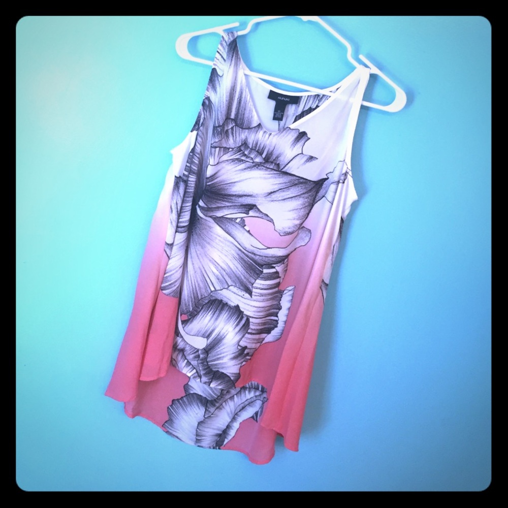 Alfani high-low shift top