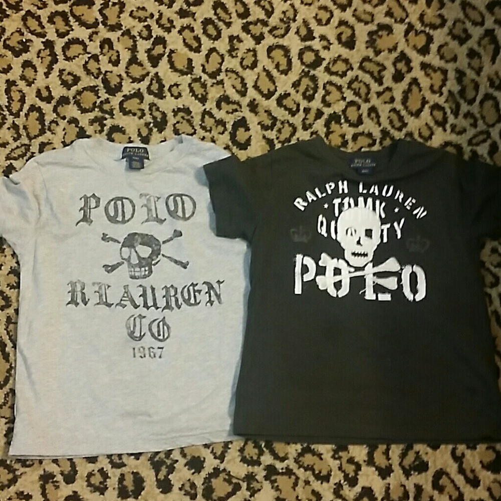 2 Grey Gently Used Ralph Lauren T Shirts Size 4t