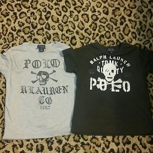2 Grey Gently Used Ralph Lauren T Shirts Size 4t