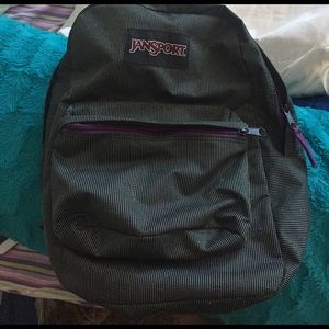Purple shimmer jansport backpack