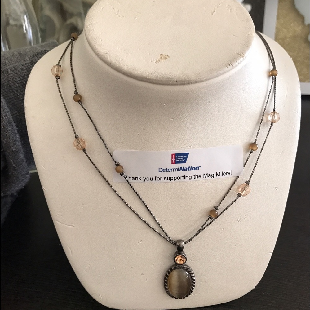 Simple, Brown/Taupe Pendant Necklace