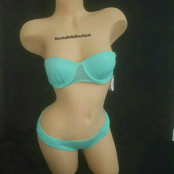 Victoria's Secret 34B SMALL crochet BIKINI BUNDLE