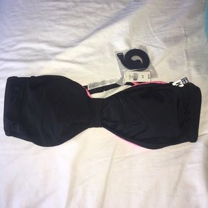 VS PINK black strapless bikini top! NWT VS PINK black strapless bikini top! NWT