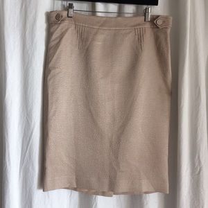 JOHN GALLIANO champagne wool/silk skirt