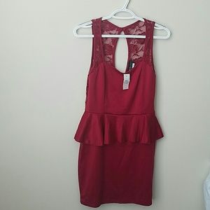 Brand new! Lace peplum dress