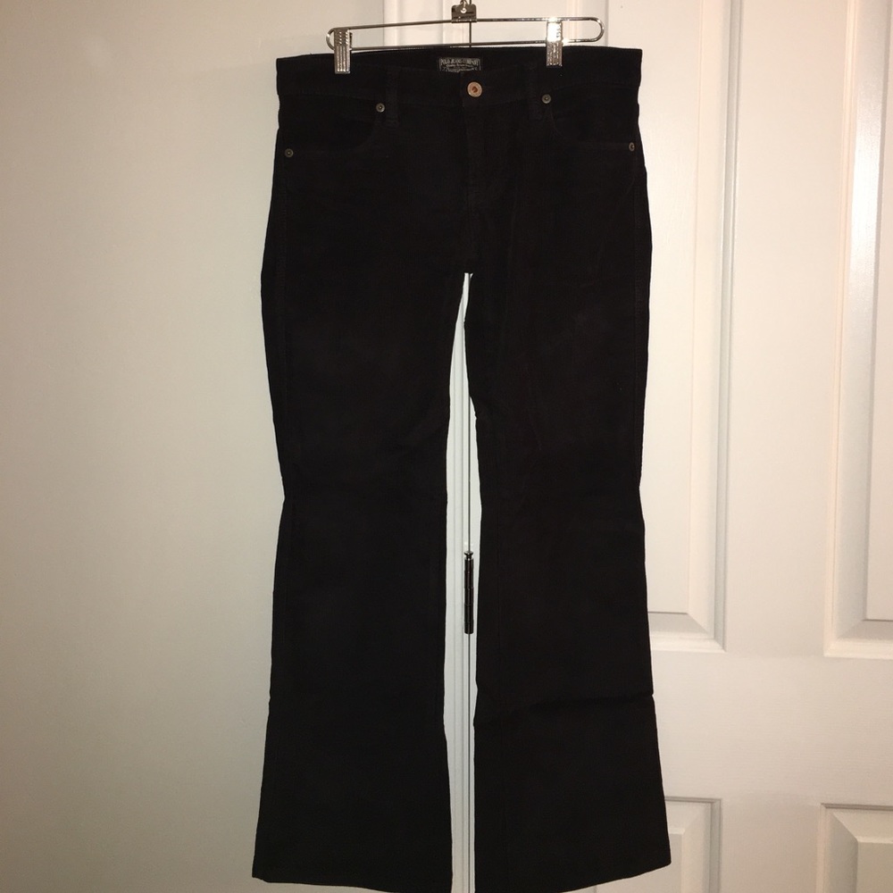 Polo Jeans Co ladies black cords-like new! SZ 4X32