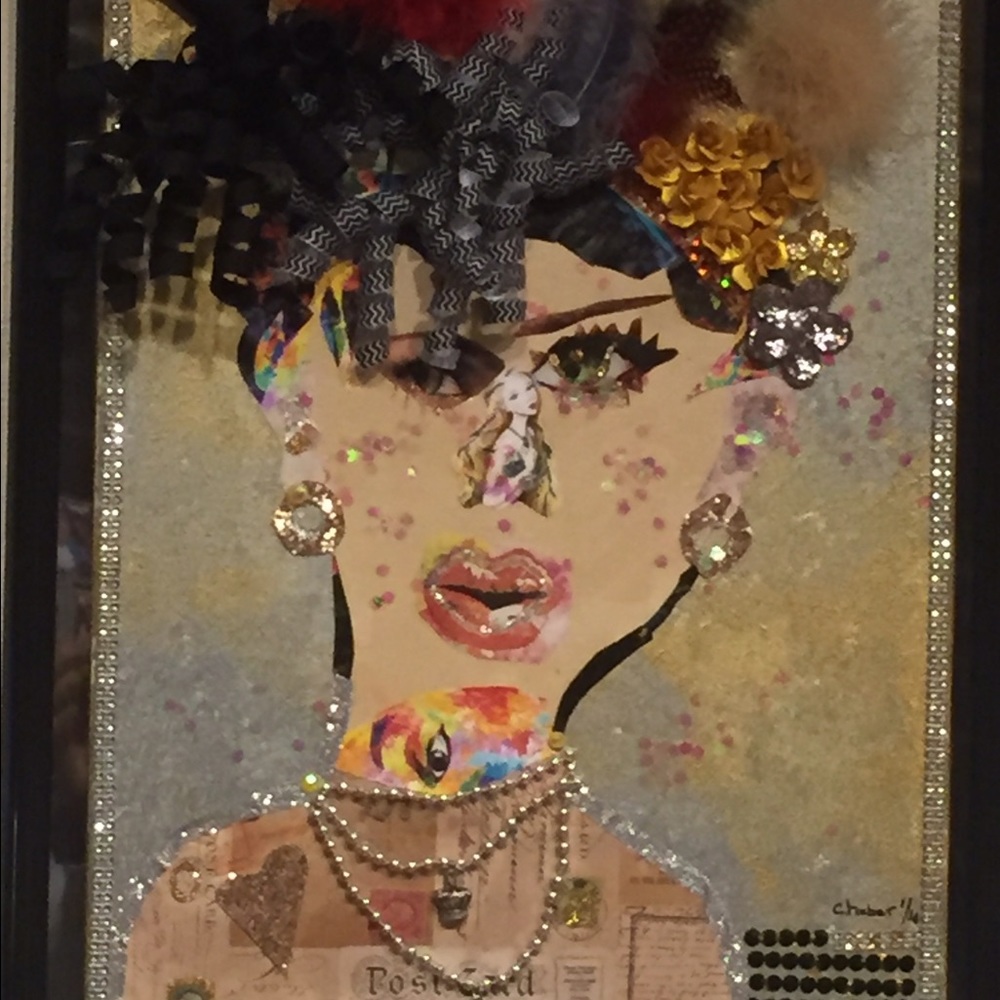 Beautiful lady collage