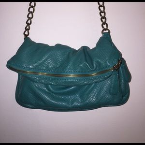 Teal deluxe lux cross body bag