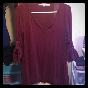 Burgundy blouse