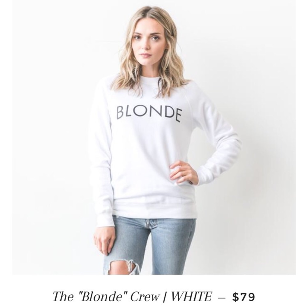 ‼️4EVER CLOSED IN 8 DAYS ‼️Blonde white sweater