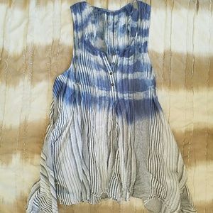 Free People Tunic Tie Die and Stripes