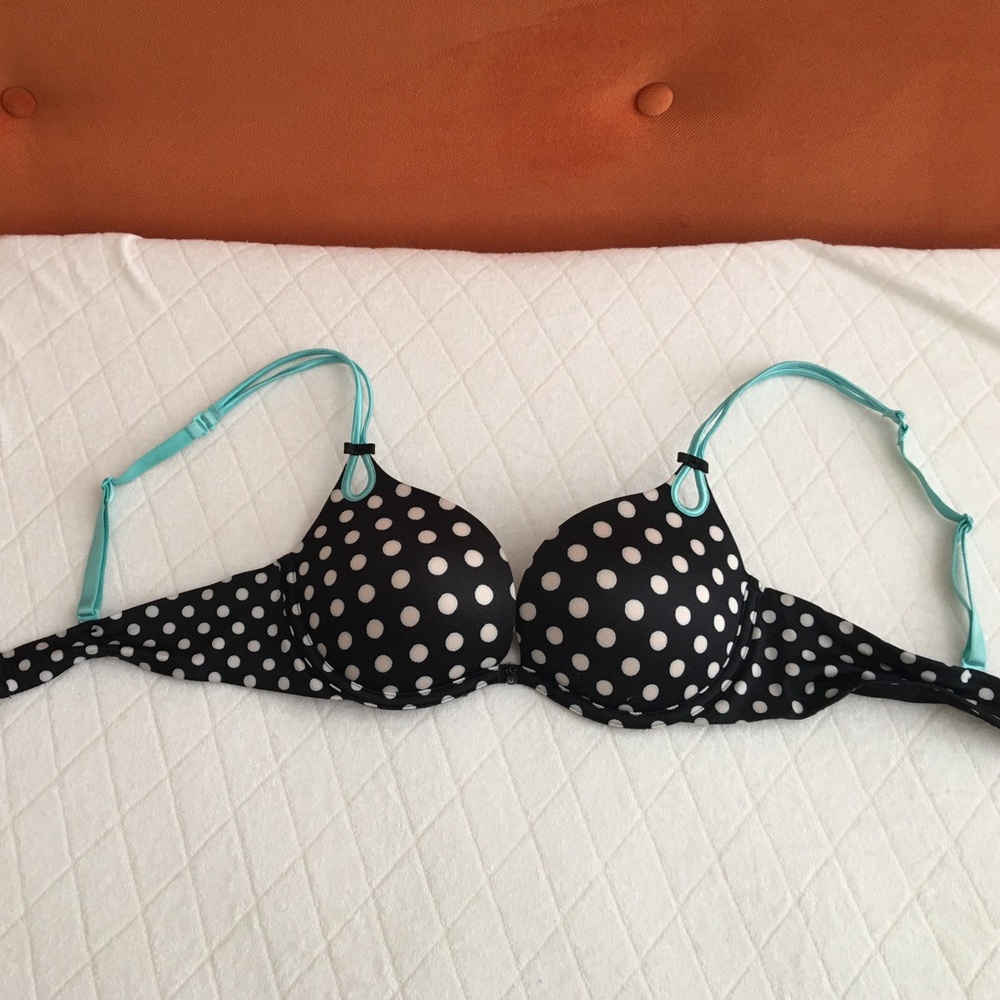 Just like new VS polka dotted push up Bra