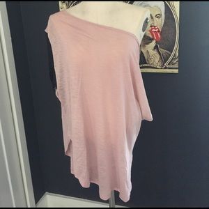 Pink and black lace top