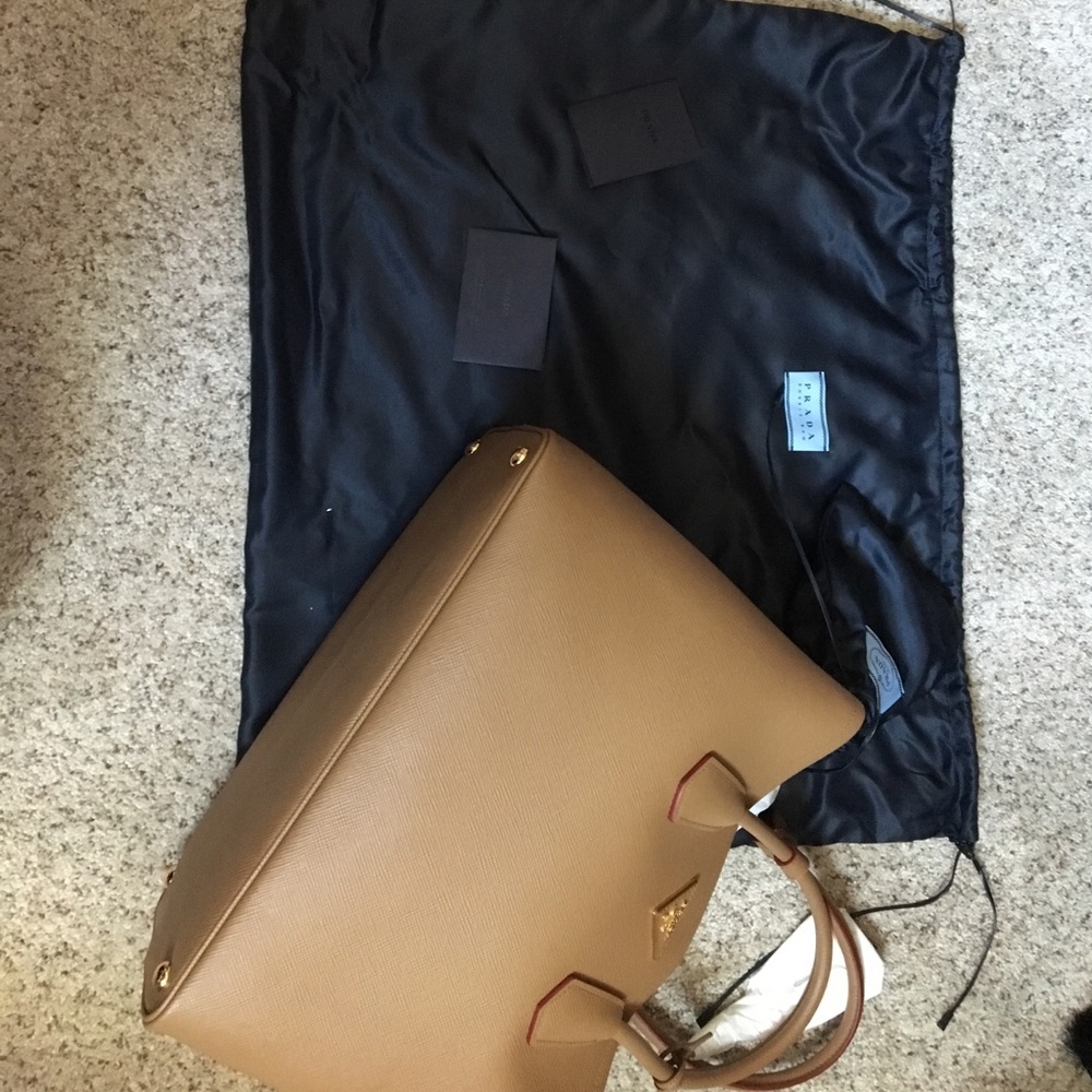 Prada Saffiano Cuir Double Medium Tote Bag