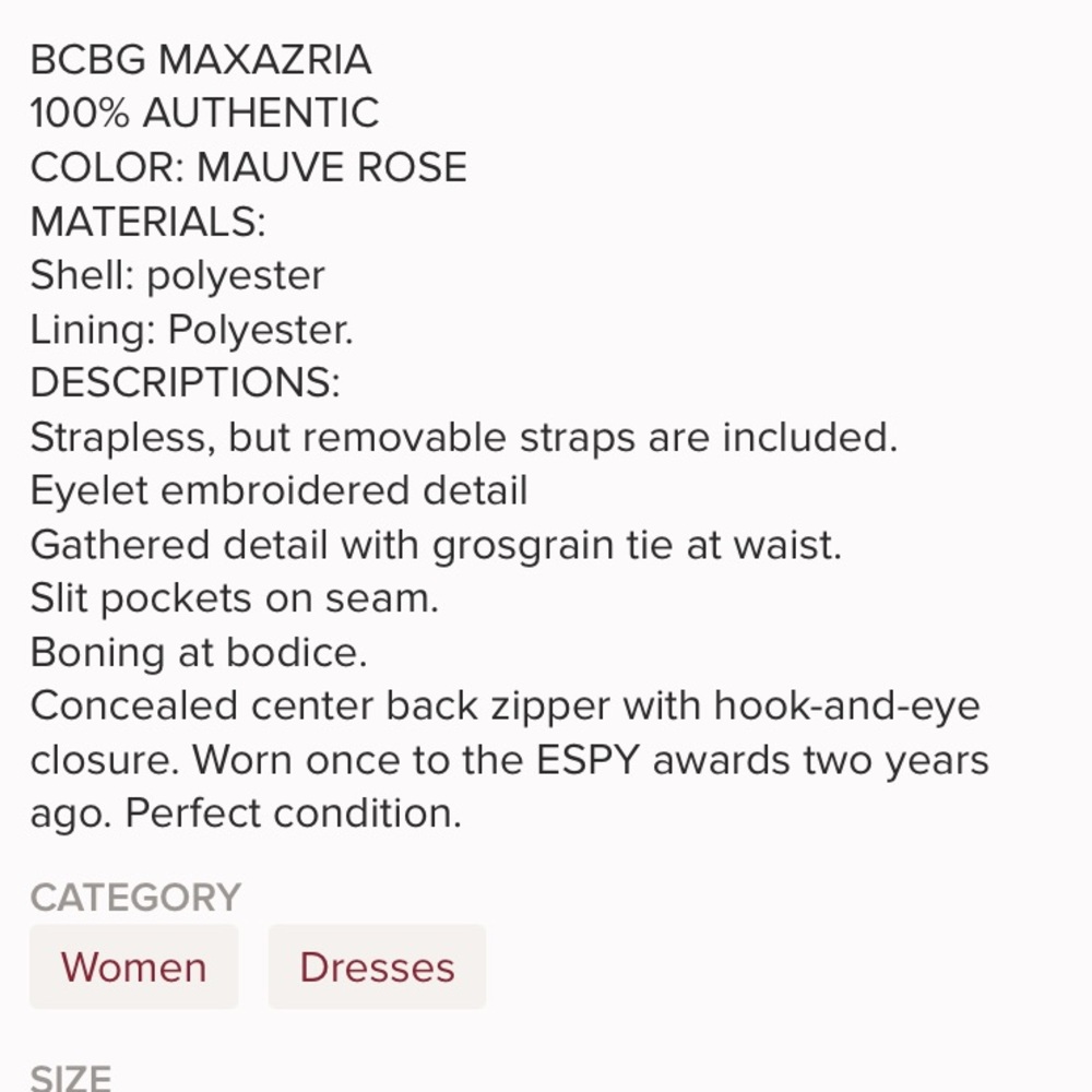 BCBG Mauve Rose Eyelet Dress - Picture 4 of 4