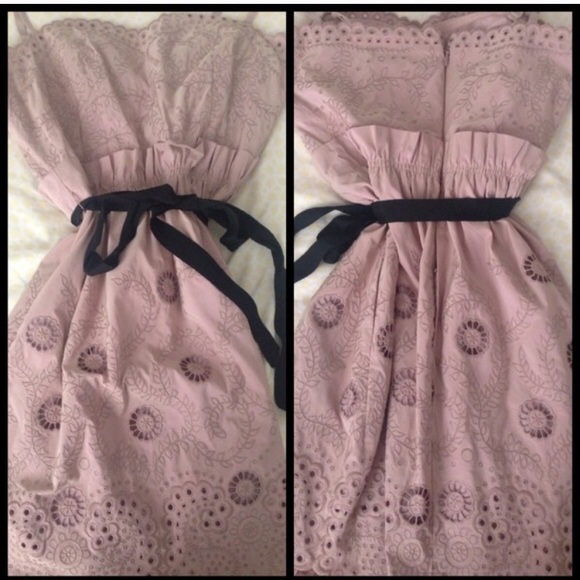BCBG Mauve Rose Eyelet Dress - Picture 3 of 4
