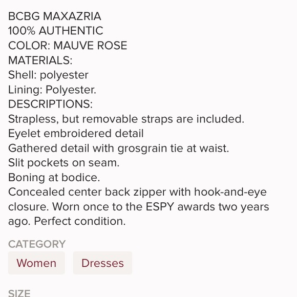 BCBG Mauve Rose Eyelet Dress - Picture 4 of 4