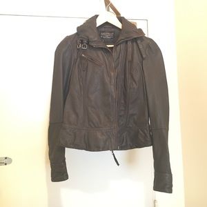 Beautiful brown all saints leather jacket