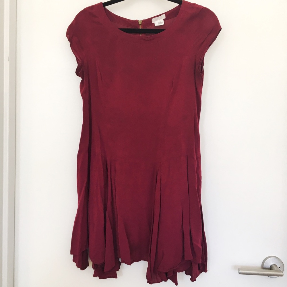 Urban Outfitters Burgundy Flirty Dress