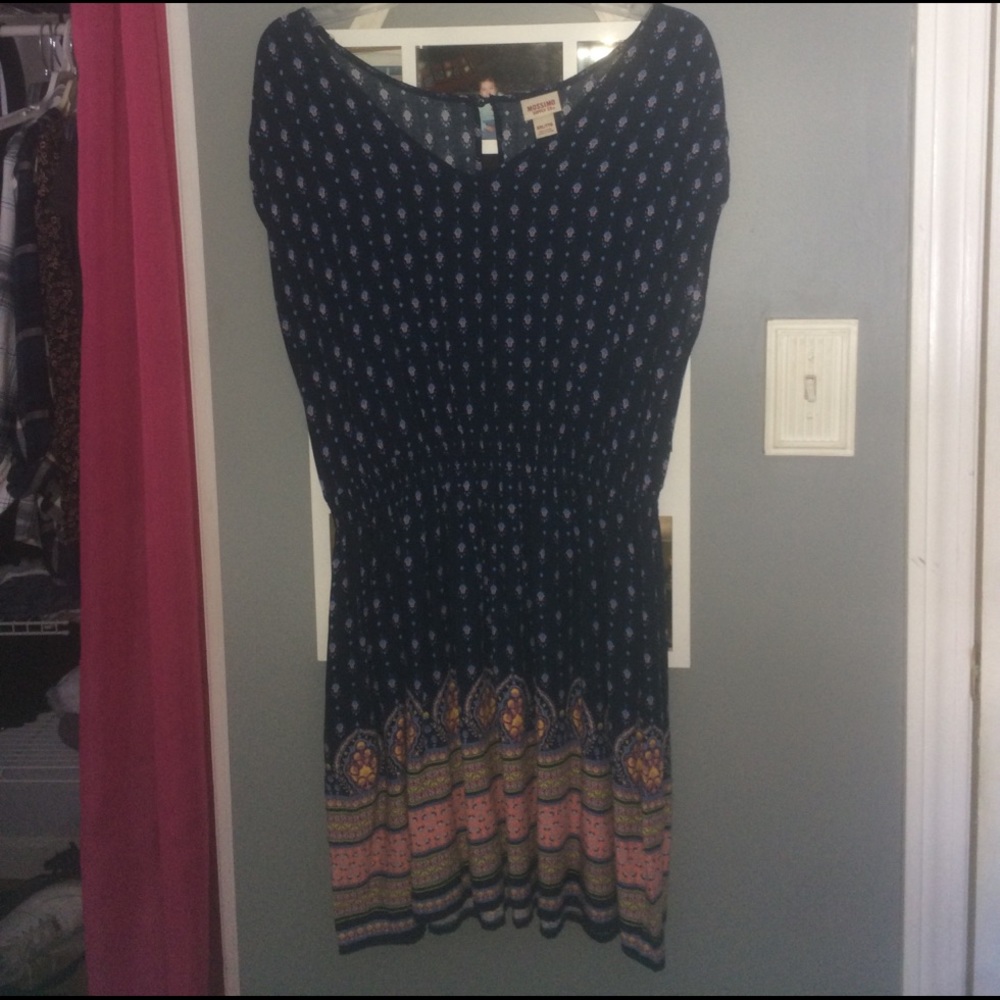 Navy blue dress with detailing