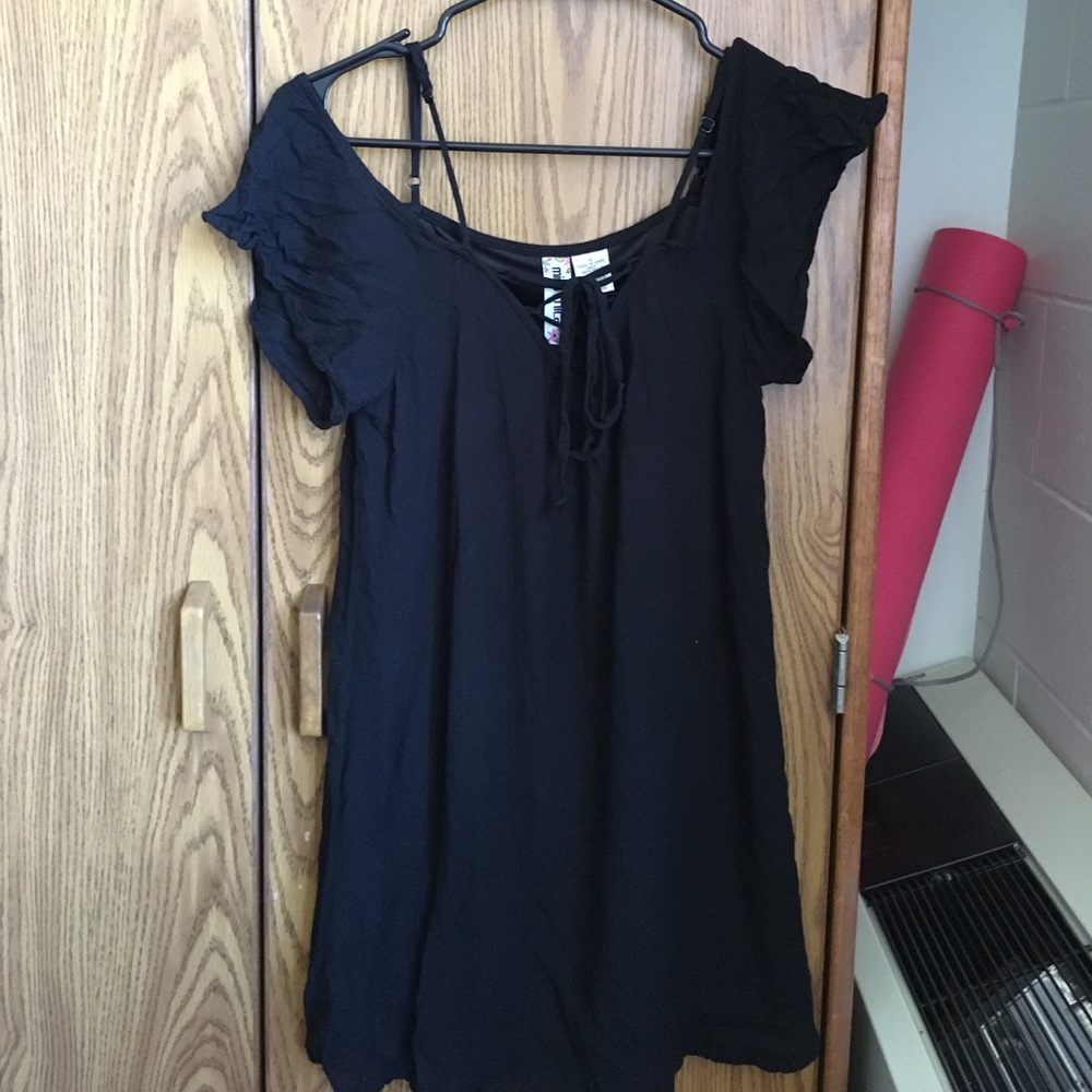 Black off the shoulder sun dress