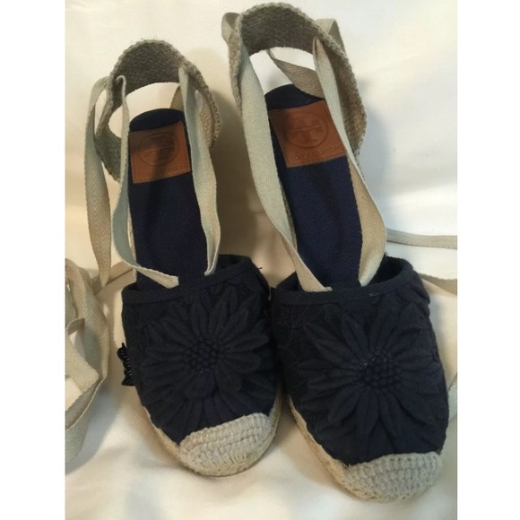 ❌SOLD❌Tory Burch Emil Espadrille Wedge Size 8.5 - Picture 2 of 4