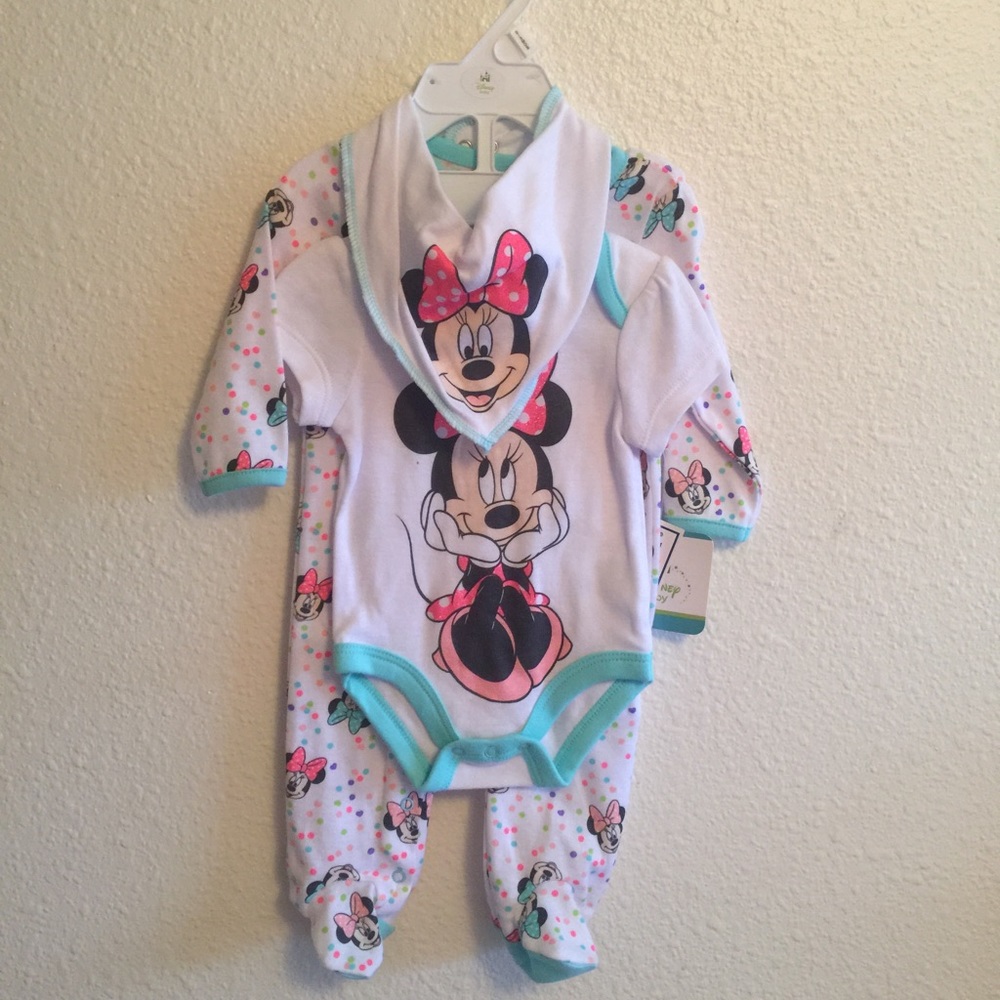 Bnwt! Disney three piece. Onsie, pj, & bib!