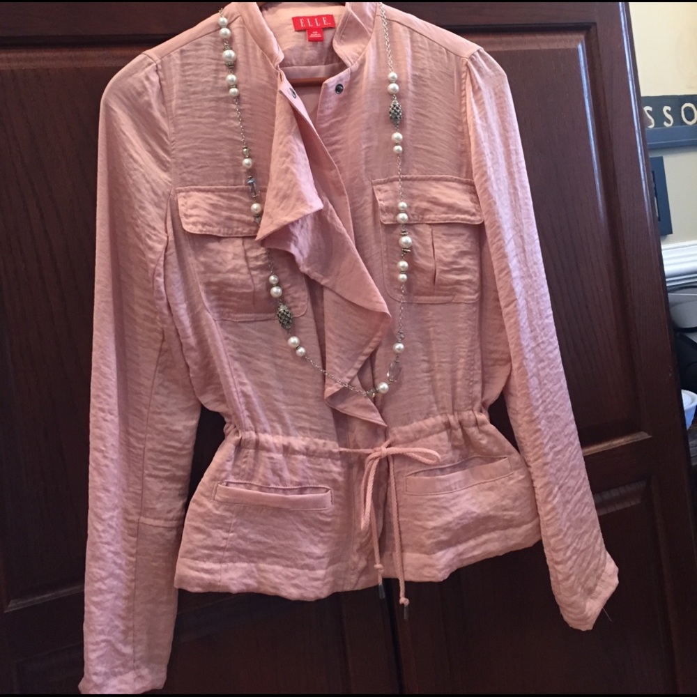 ELLE Jacket/Blouse front button with tie.