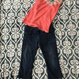 2 pc. Faded Blue Jean Capris 💎 && Metaphor Cami