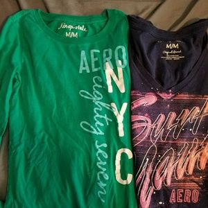 Two aeropostale shirts