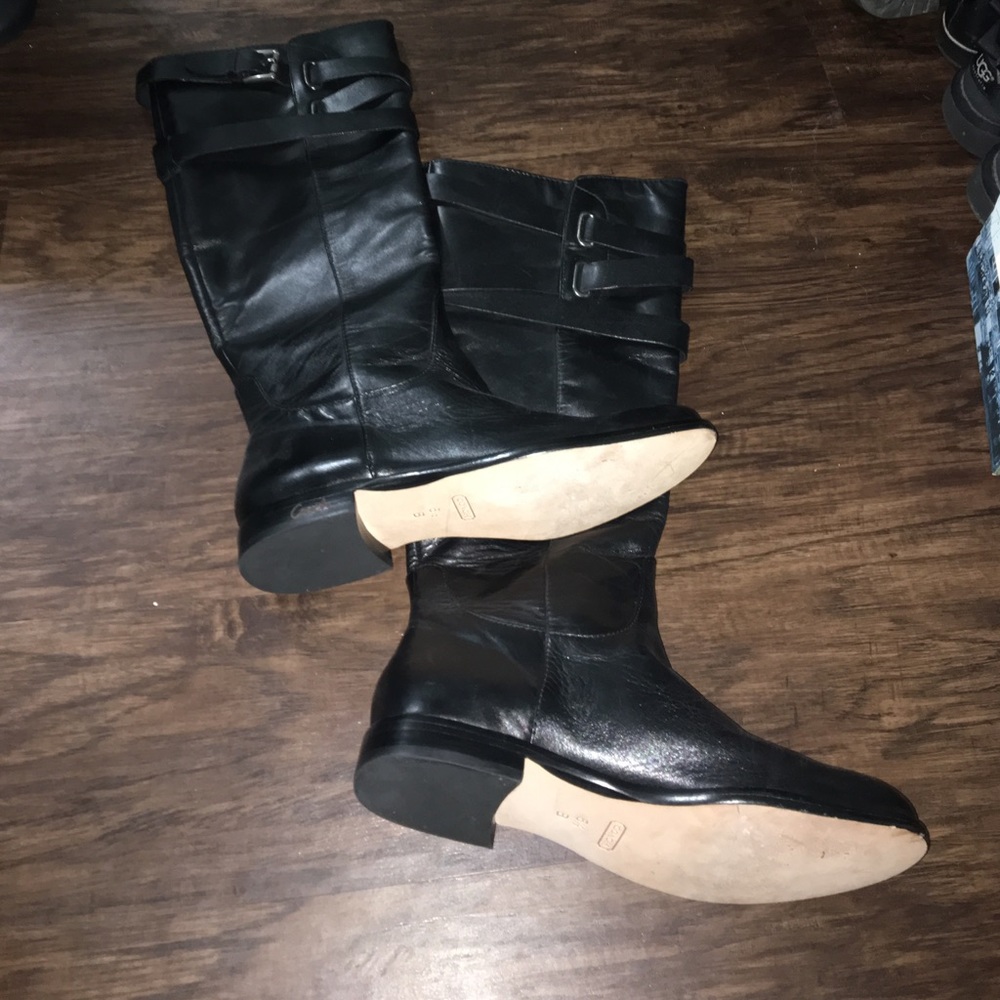 black coach riding boots