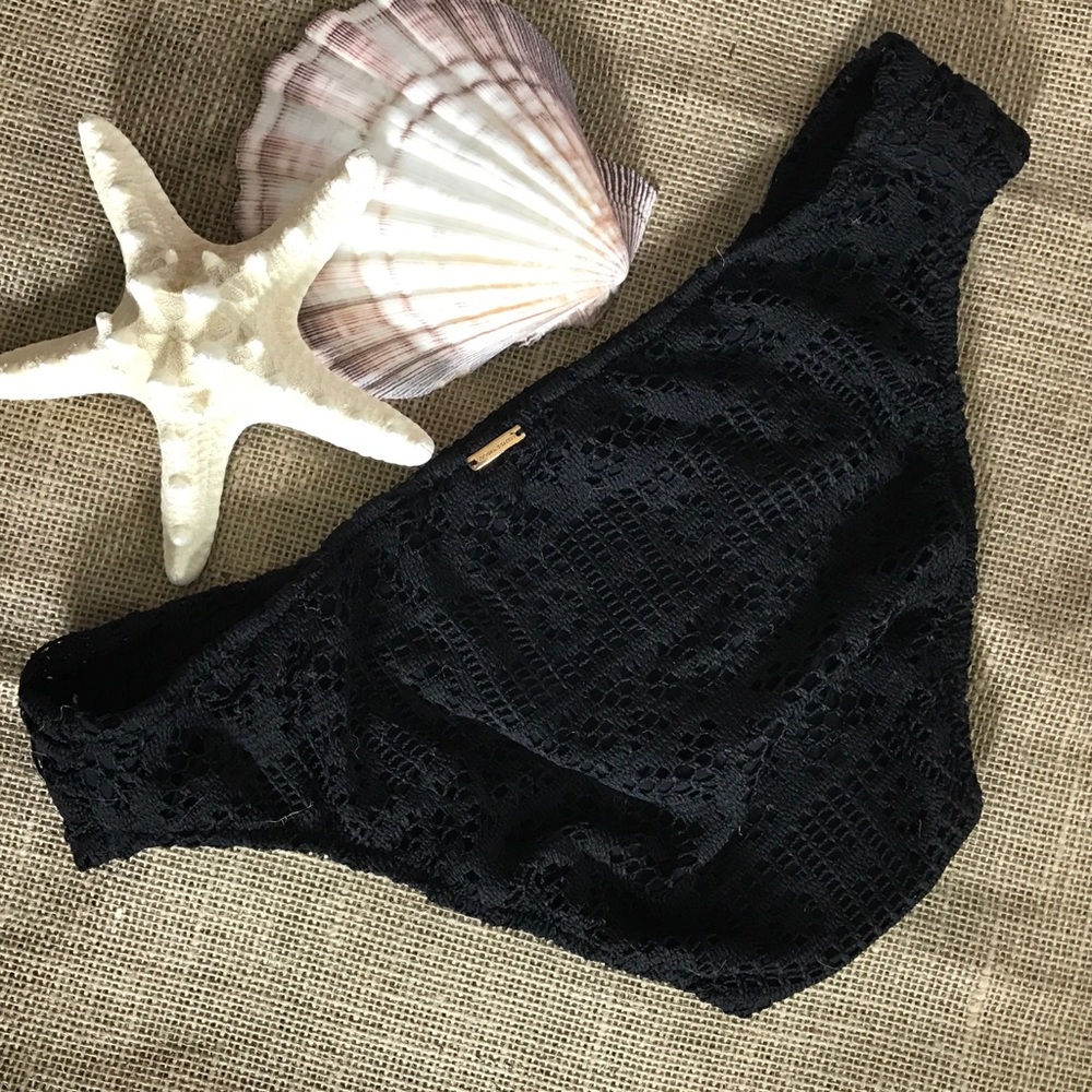 VS Knockout Bikini Bottoms Med Black Lace Swim - Picture 4 of 4