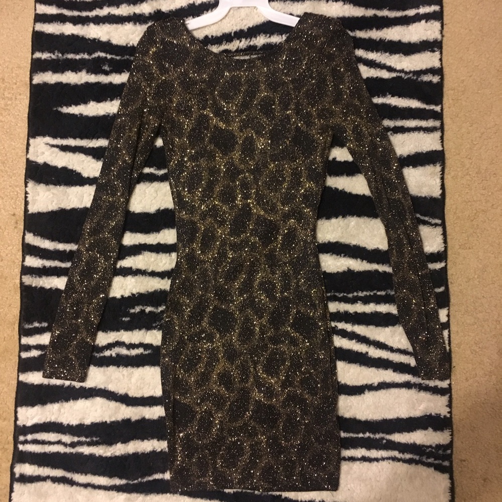 Gold Glitter Party Dress