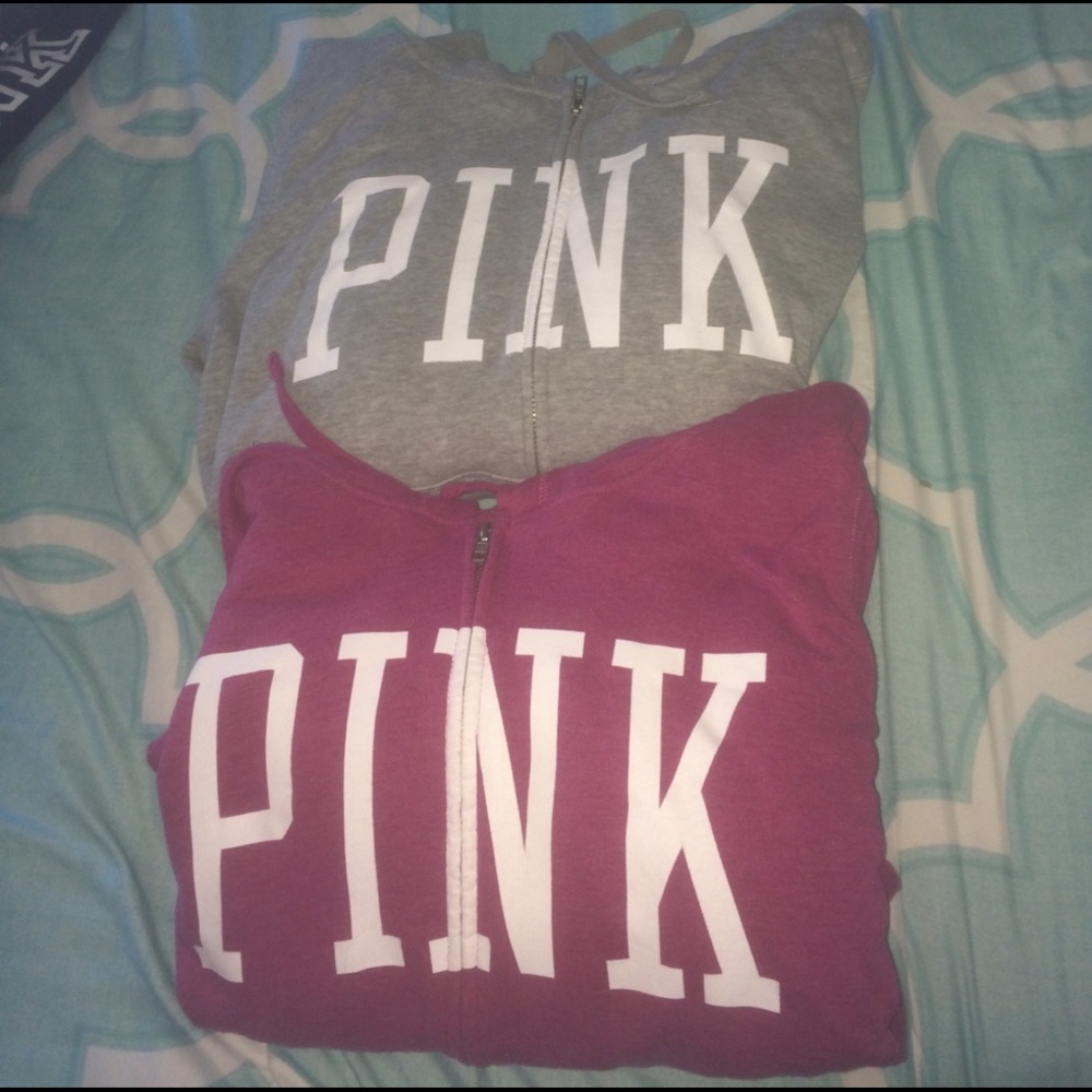 *BUNDLE* 2 VS PINK zip up sweatshirts