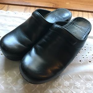 Dansko Black Open Back Clogs
