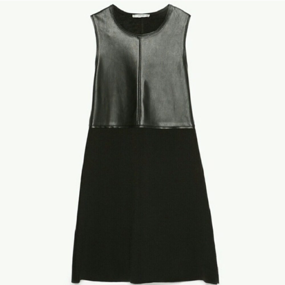Black Zara Leather Dress